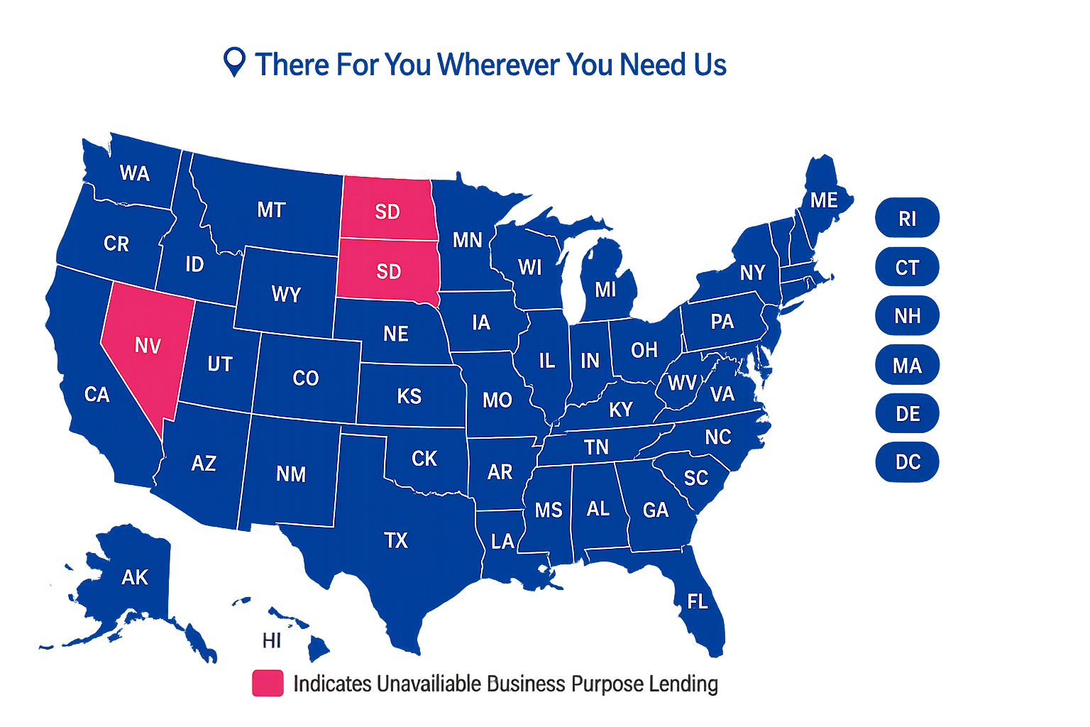 U.S. lending coverage map