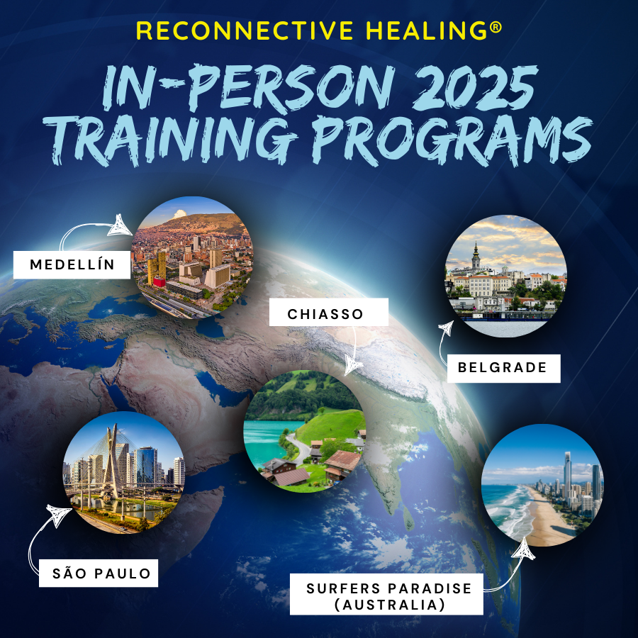 Map of the world showcasing four training program destinations
