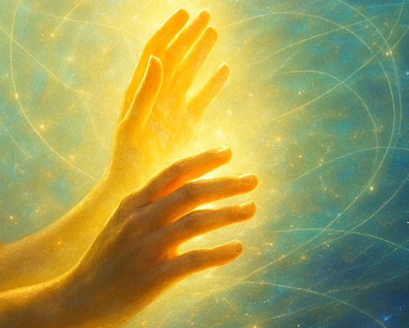 A pair of hands engage with the RH frequencies